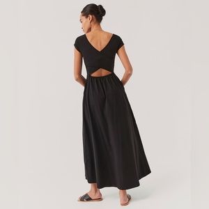 Pact Organic Cotton cut out back dress